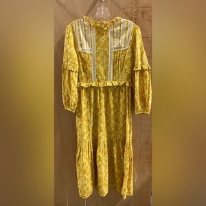 Urban Outfitters x Laura Ashley Golden Yellow Prairie Dress